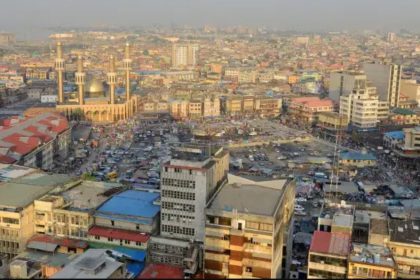 An aerial view of Lagos