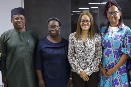 L-R: NEPC’s Ganiyu Ahmid Gbolagade, Adeleke Adejoke of Federal Department of Fisheries and Aquaculture, NAFDAC’s Eva Edwards, and, SON’s Nene Obianwu, during a meeting of the National Codex Committee – Technical Committee (NCC-TC) on Food Labelling chaired by NAFDAC