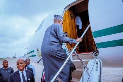 Kashim Shettima departs Abuja