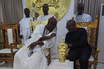 Peter Obi visits Ooni of Ife