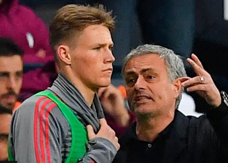 Scott McTominay and Jose Mourinho