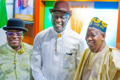 Victor Giadom, Dawari Ibietela and Ganduje