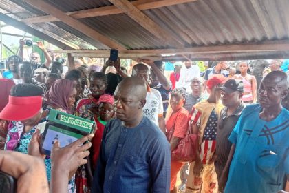 Agboola Ajayi at his polling unit