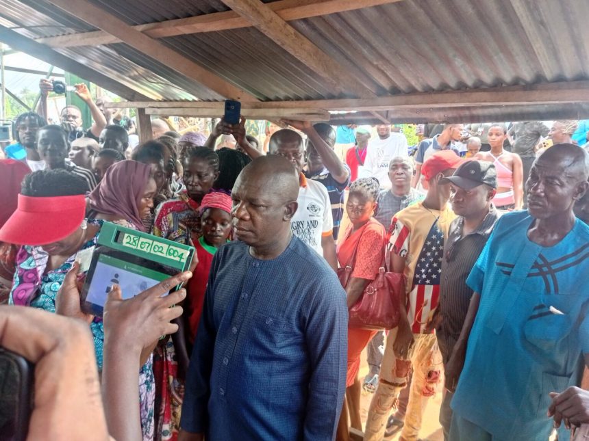 Agboola Ajayi at his polling unit