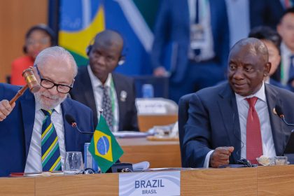 Brazilian president Luiz Inácio Lula with Cyril Ramaphosa, South African president at G20 summit