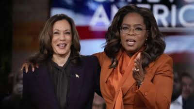 Kamala Harris and Oprah Winfrey