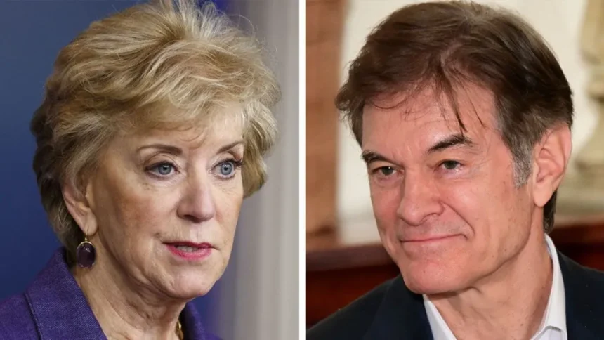 Linda McMahon and Mehmet Oz