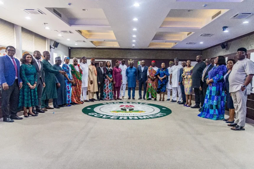 Obaseki with his cabinet members