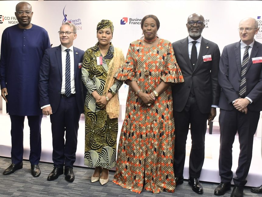 Aigboje Aig-Imoukhuede, Laurent Favier, Zahrah Mustapha Audu, Folashade Ambrose-Medebem, Roosevelt Ogbonna, Florent Mangin at the French Week 2024 Business Forum