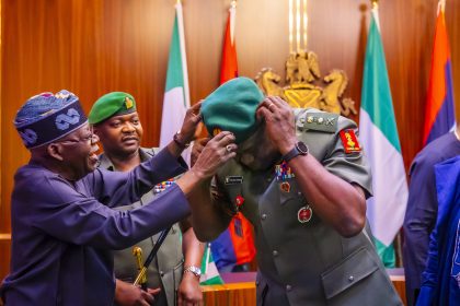 Tinubu decorates new COAS, Olufemi Oluyede