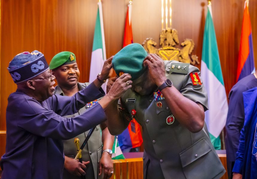 Tinubu decorates new COAS, Olufemi Oluyede