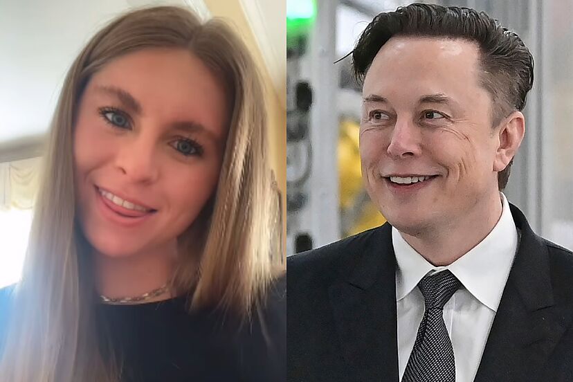 Vivian Wilson with her father Elon Musk