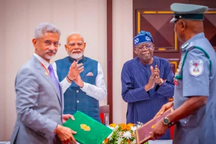 President Bola Tinubu and Narendra Modi and others